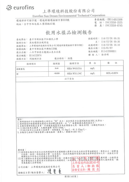 114第四季檢測報告圖片